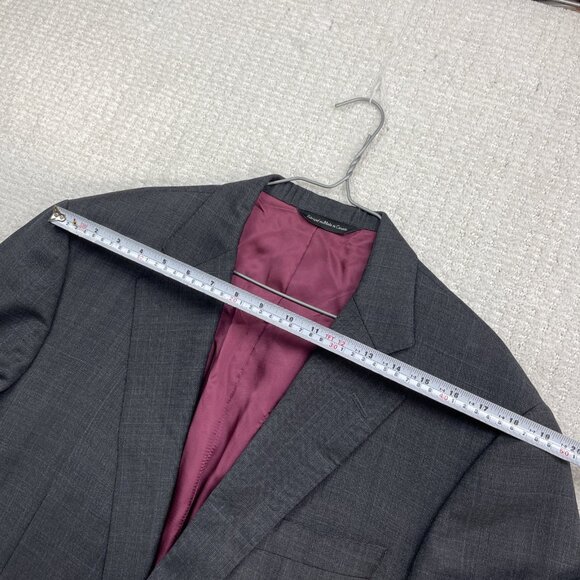 Samuelsohn SB GreenWich Super 120's Mens Grey Check 2 Piece Suit Size 44-48 Tall - Picture 6 of 16